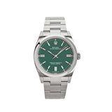 Rolex Oyster Perpetual 126000 Stainless Steel Green Dial