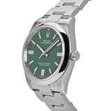 Rolex Oyster Perpetual 126000 Stainless Steel Green Dial