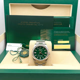 Rolex Oyster Perpetual 126000 Stainless Steel Green Dial