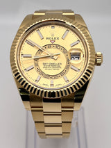 Rolex Sky-Dweller 326938 Yellow Gold Champagne Dial