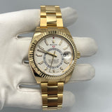 Rolex Sky-Dweller 326938 Yellow Gold White Dial