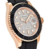 Rolex Yacht-Master 126655 Rose Gold Pave Diamond Dial