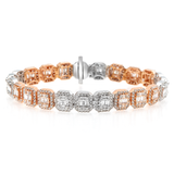Two Tone Baguette Bracelet