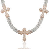 Baguette Cuban Cross Chain