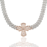 Baguette Cuban Cross Chain