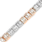 Two Tone Baguette Bracelet