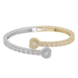 Diamond Heart Bangle
