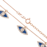 14K Rose Gold Evil Eye Necklace