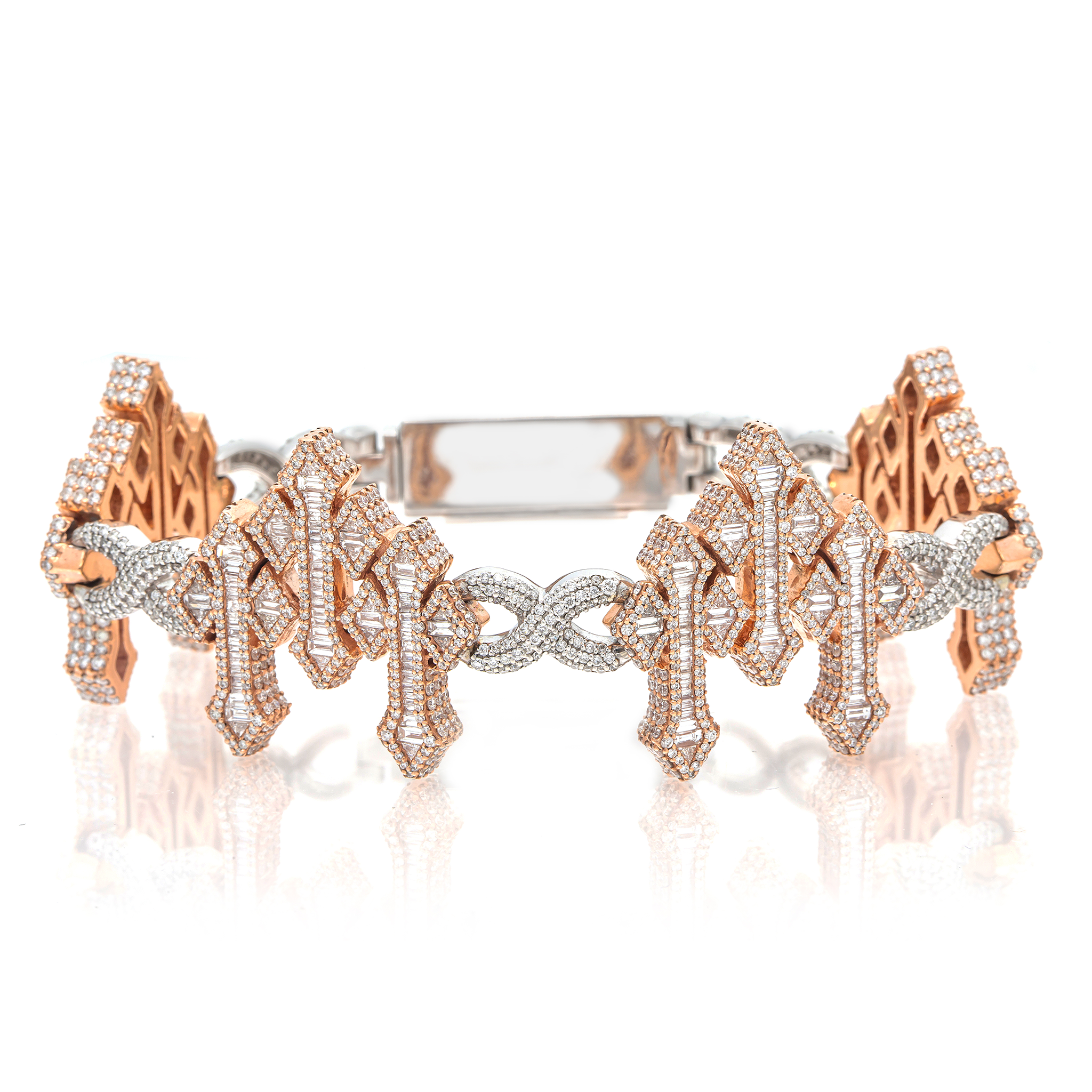 Infiniti Link Triple Cross Bracelet – Mavani & Co