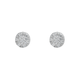14k White Gold Diamond Cluster Earrings - #5807 -#5808