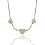 Diamond Heart Tennis Choker