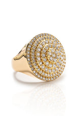 Round Ring with Diamonds