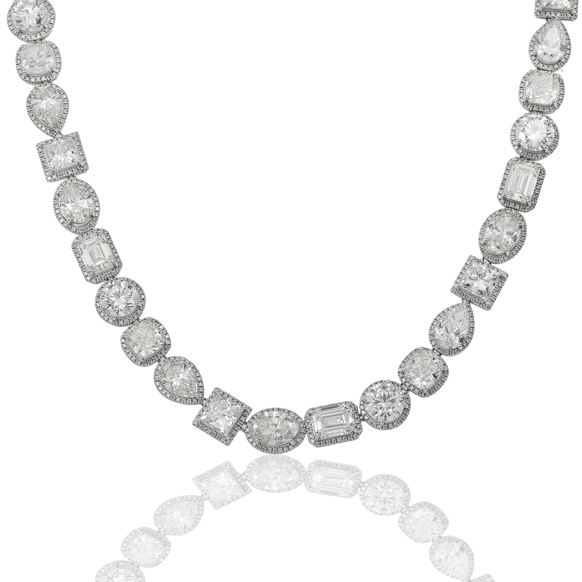Multi Shape Diamond Necklace