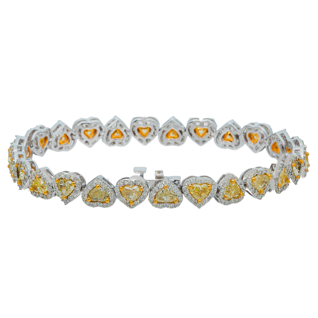 Canary Yellow Heart Bracelet Mavani Co