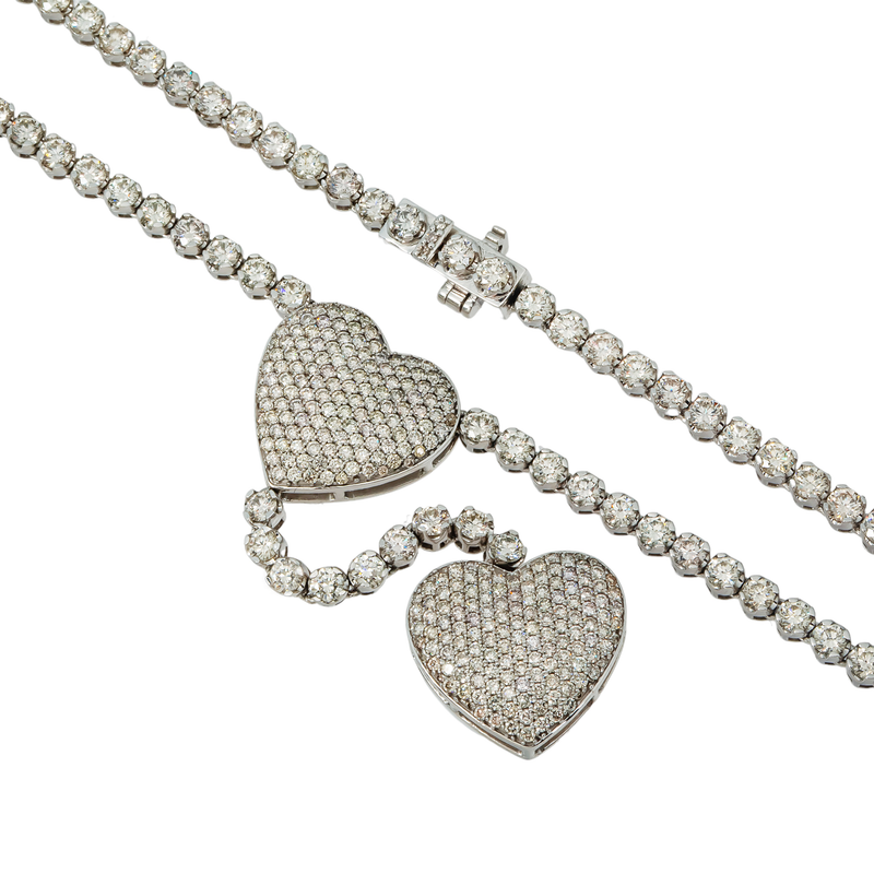 Butterfly & Heart Diamond Necklace