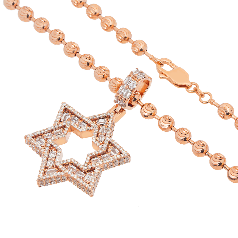 Diamond Jewish Star Pendant