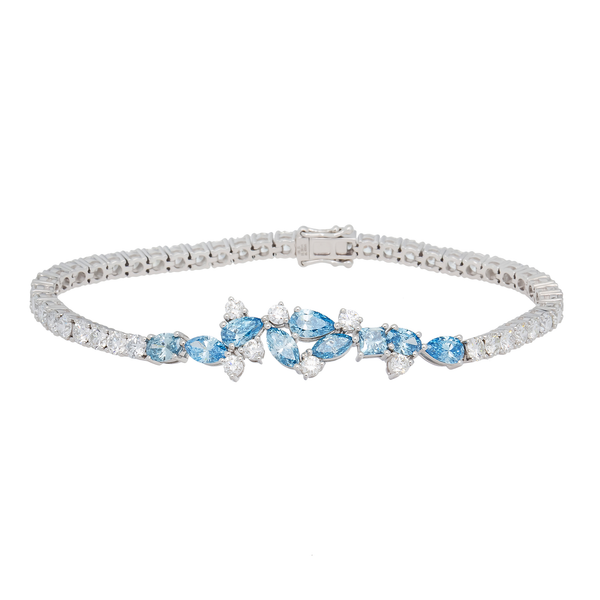 Blue & White Diamond Bracelet