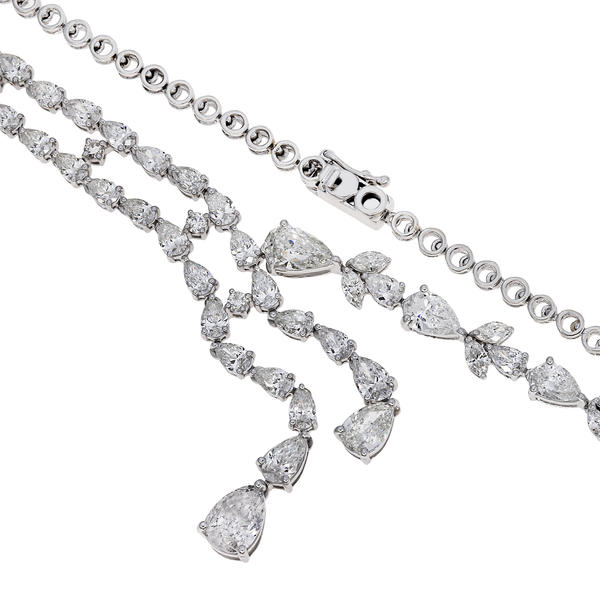 Fancy Pear Shape Diamond Necklace