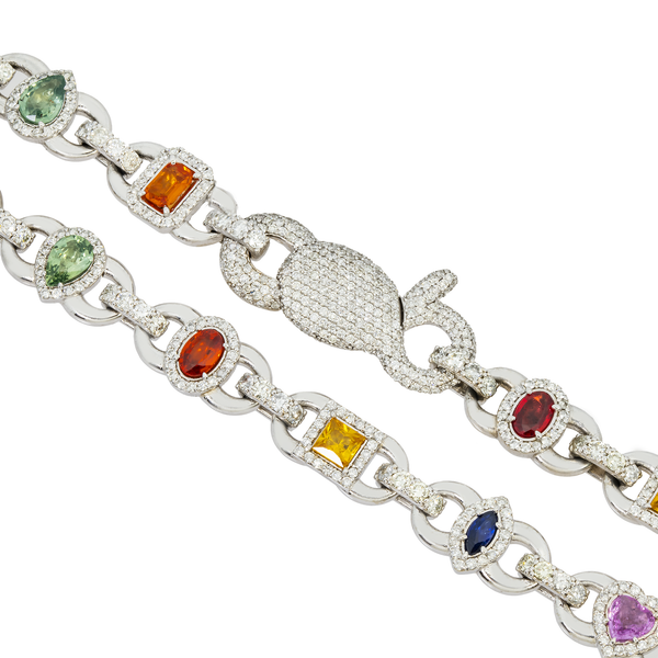 Diamond Colored Infinity Necklace