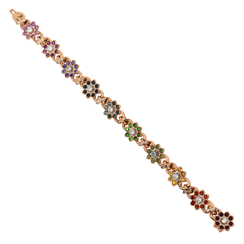 Diamond Flower Bracelet