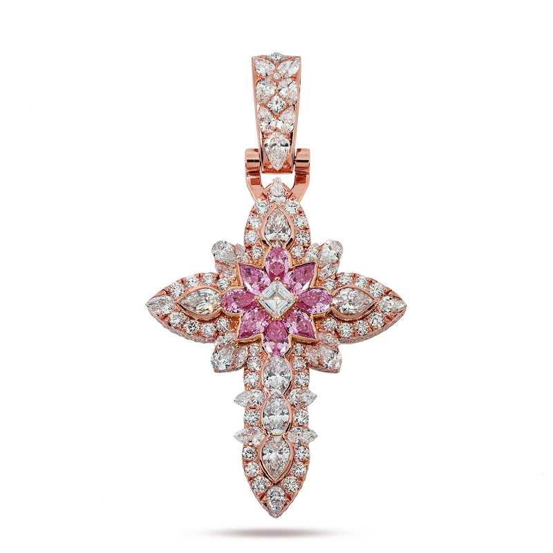 Diamond Flower Cross