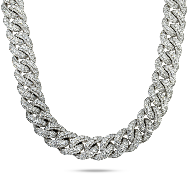 Diamond Pave Cuban Necklace