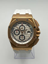 Audemars Piguet Royal Oak Offshore 26408OR.OO.A010CA.01.99 Chronograph 'Summer Byblos Edition' Rose Gold White Dial Limited Edition