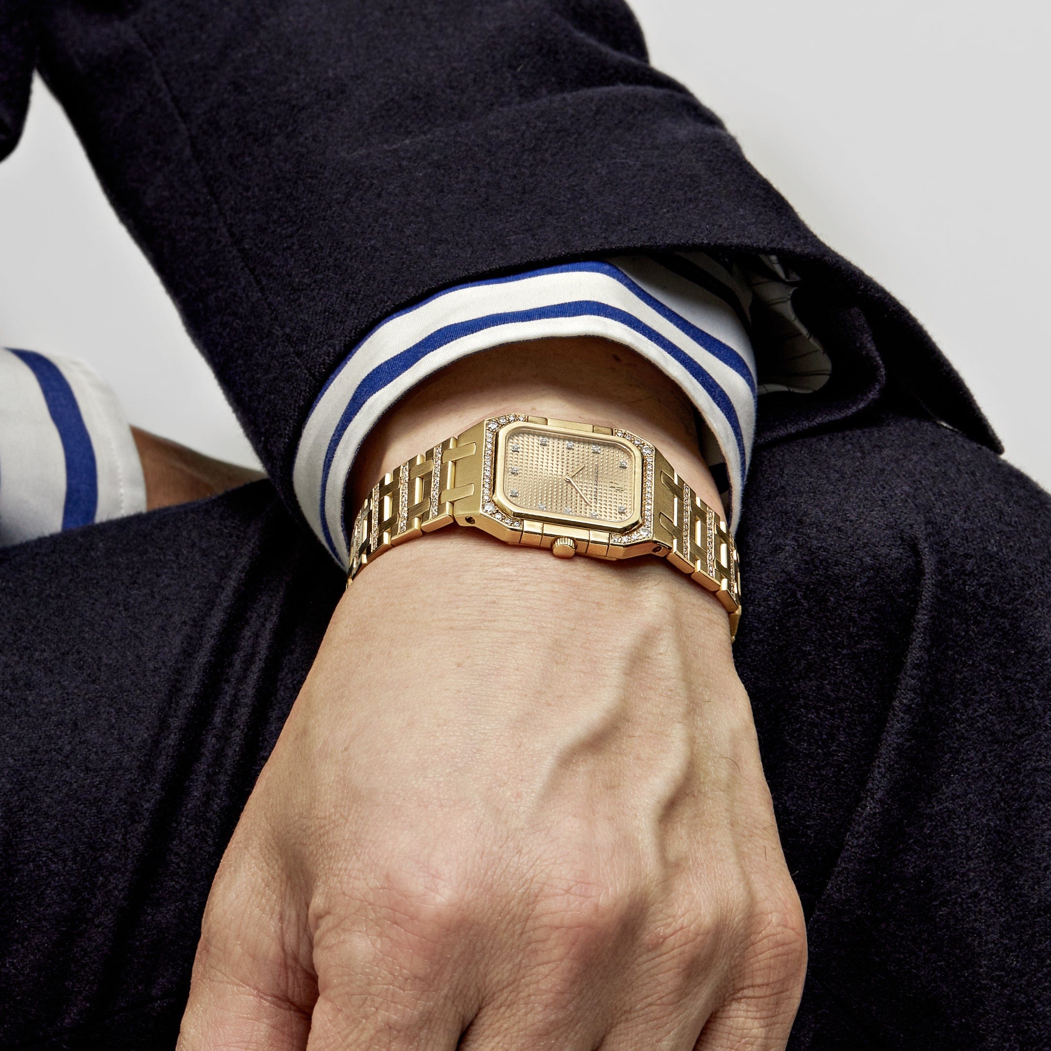 Audemars Piguet Royal Oak Vintage Yellow Gold Champagne Diamond Dial ...