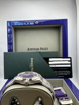 Audemars Piguet Royal Oak White Gold Purple Dial Diamond Bezel Special Edition Murtoli 15551BC.ZZ.1356BC.02