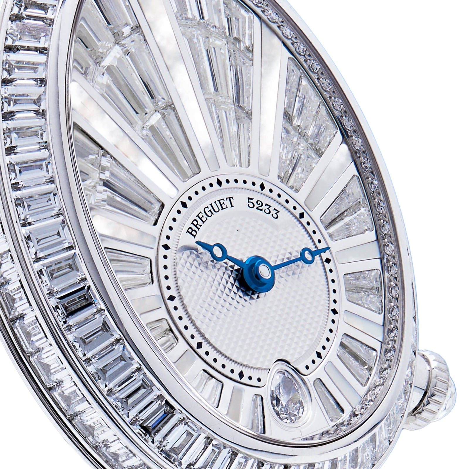 Breguet Reine de Naples 8939BB White Gold Baguette Diamonds Pearl
