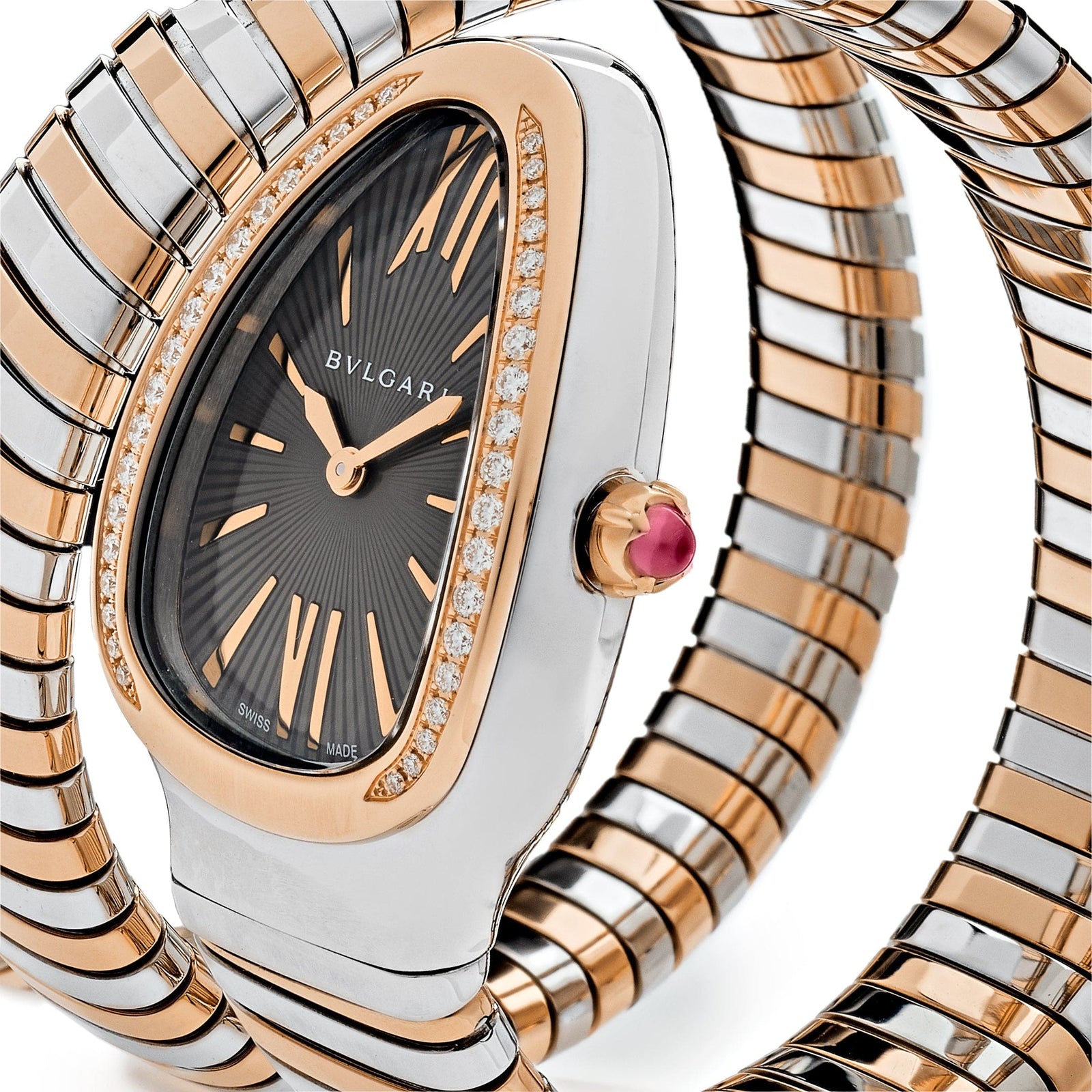 BVLGARI Serpenti Tubogas Watch 102680 Two-Tone Double Spiral