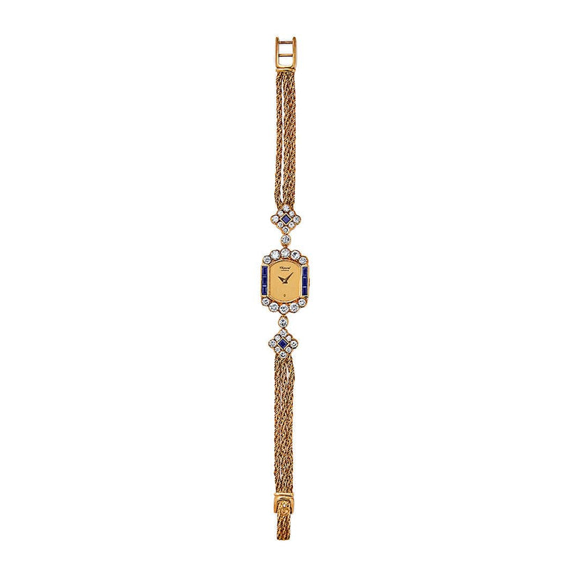 Chopard Vintage Yellow Gold Blue Sapphire Diamond Watch – Mavani Co
