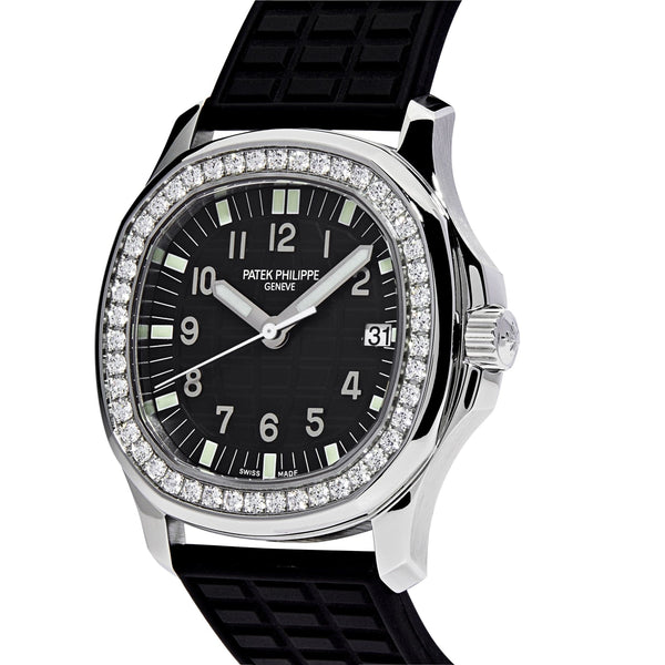 Patek Philippe Aquanaut 5067A-001 'Ladies' Stainless Steel Black Dial Diamond Bezel