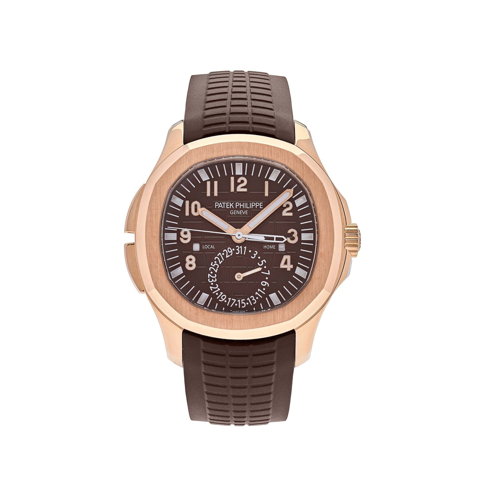 Patek Philippe Aquanaut 5164R-001 Travel Time Brown Dial Rose Gold