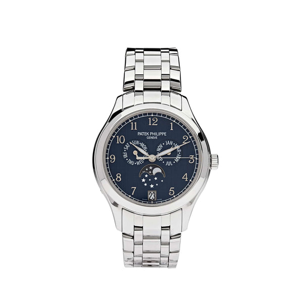 Patek Philippe Complications 4947/1A-001 Annual Calendar Moon Phase Stainless Steel Blue Dial