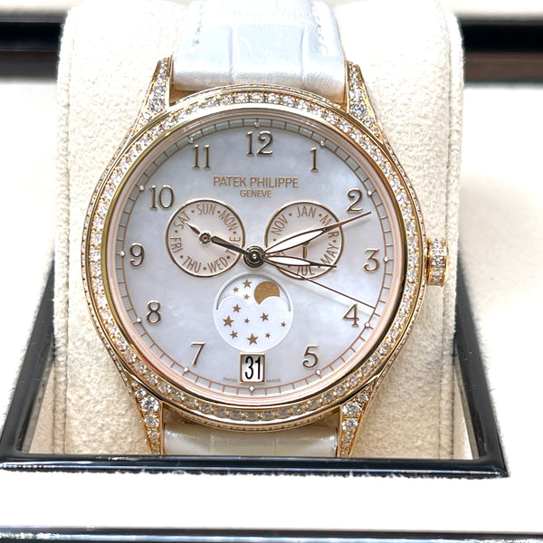Patek Philippe Complications 4948R-001 Annual Calendar Moon Phases Mother Of Pearl Diamonds
