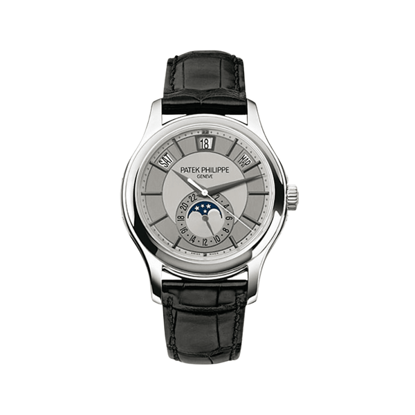 Patek Philippe Complications 5205G-001 Annual Calendar White Gold Silver Dial