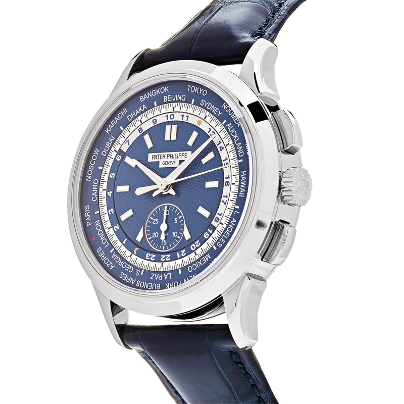 Patek Philippe Complications 5930G-010 World Time Flyback Chronograph White Gold Blue Dial (2022)