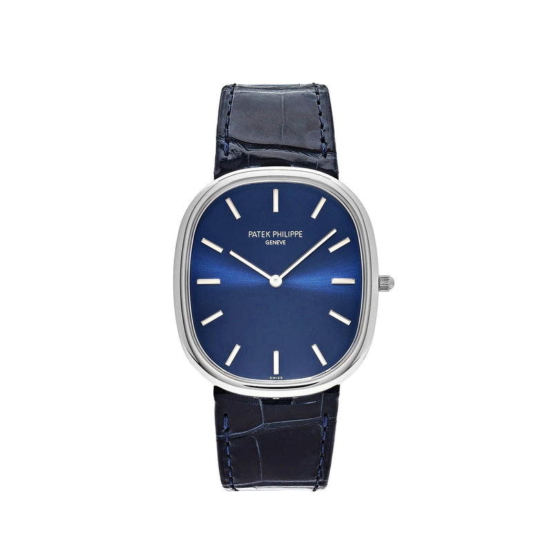5738p Patek Philippe Golden Ellipse 5738P-001 Platinum Blue Dial (2021 ...