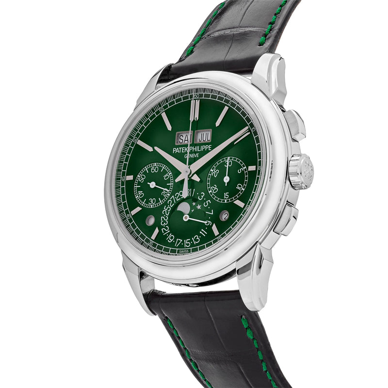 Patek Philippe Grand Complications 5270P-014 Perpetual Calendar Platinum Green Dial Chronograph (2022)