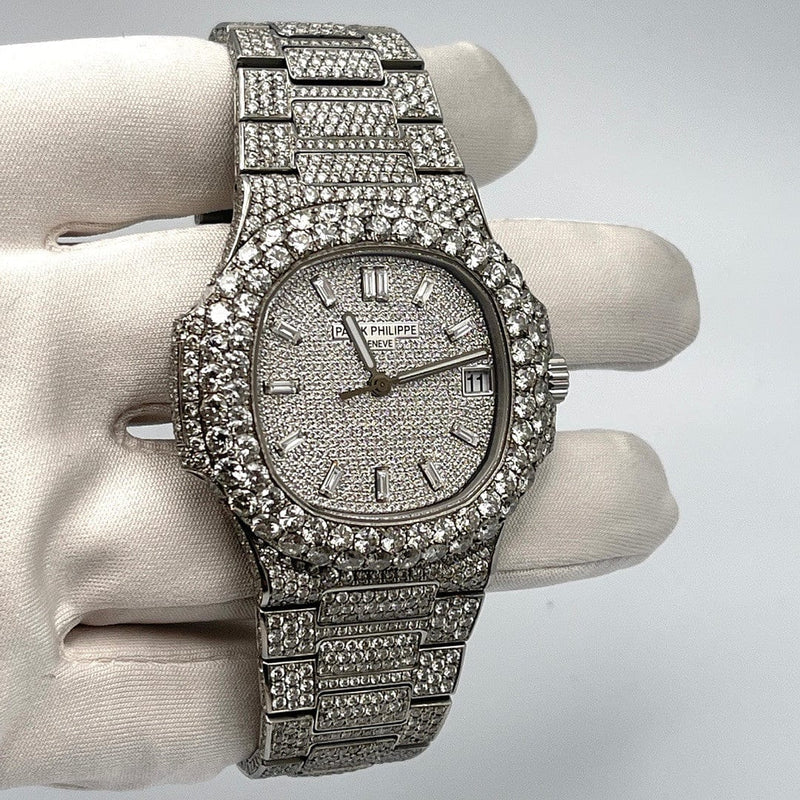 Patek Philippe Nautilus 5711/1A-011 Stainless Steel with Aftermarket Diamond Pavé Bezel and Case (2012)