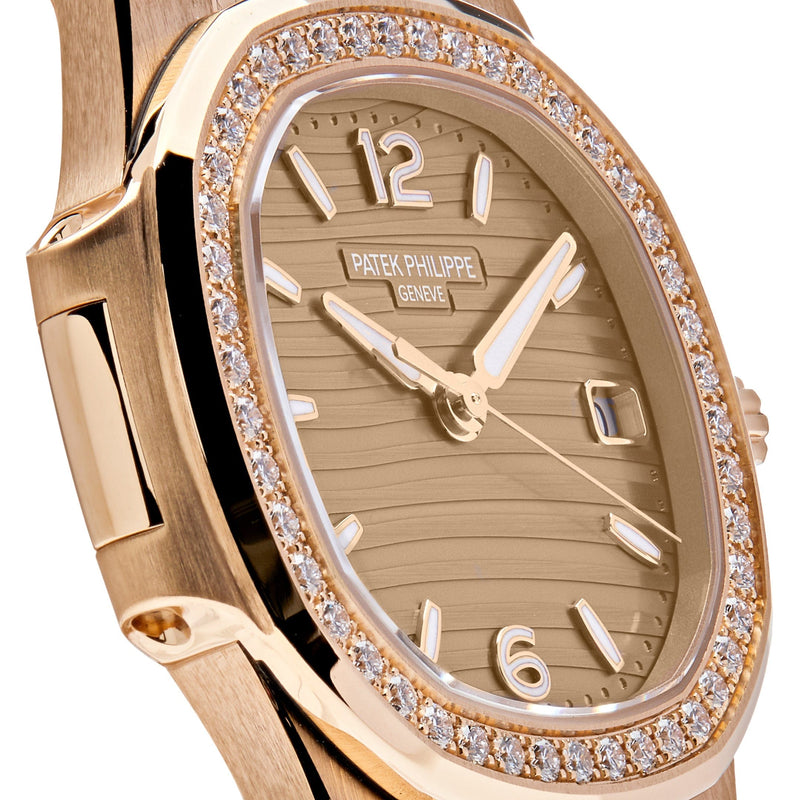 Patek Philippe Nautilus 7010/1R-012 'Ladies' Quartz Rose Gold Diamond Bezel (2023)