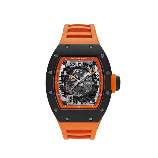 Richard Mille RM 030 Americas Black Carbon Orange Strap Limited