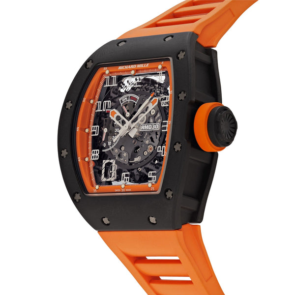 Richard Mille RM 030 Americas Black Carbon Orange Strap Limited Edition