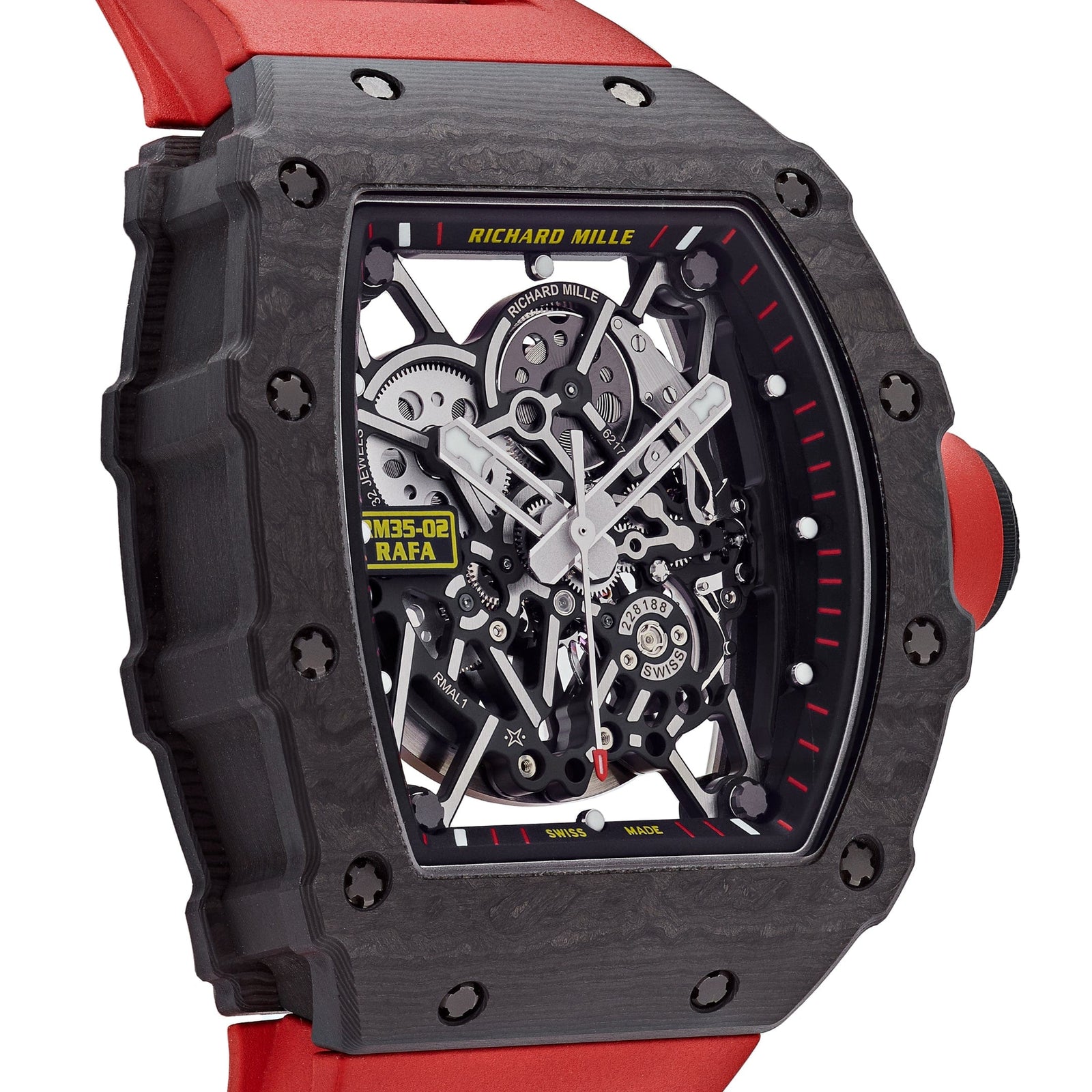 Richard Mille RM 35-02 Carbon TPT Red Strap – Mavani & Co