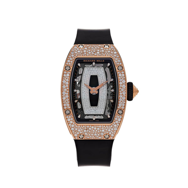 Richard Mille RM 07-01 Ladies' Rose Gold Onyx Snow Diamond Set