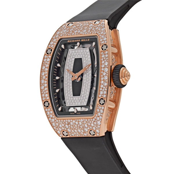 Richard Mille RM 07-01 Ladies' Rose Gold Onyx Snow Diamond Set