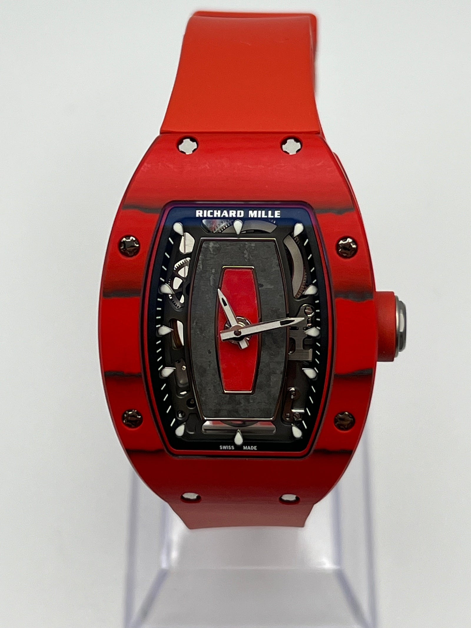 RICHARD MILLE レッドラバーベルト liger-straps-croco-red-richard