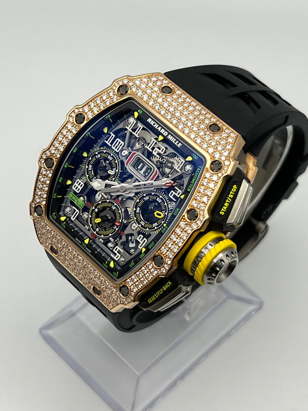 Richard Mille RM 11-03 Flyback Chronograph Diamond Set Rose Gold (2021)