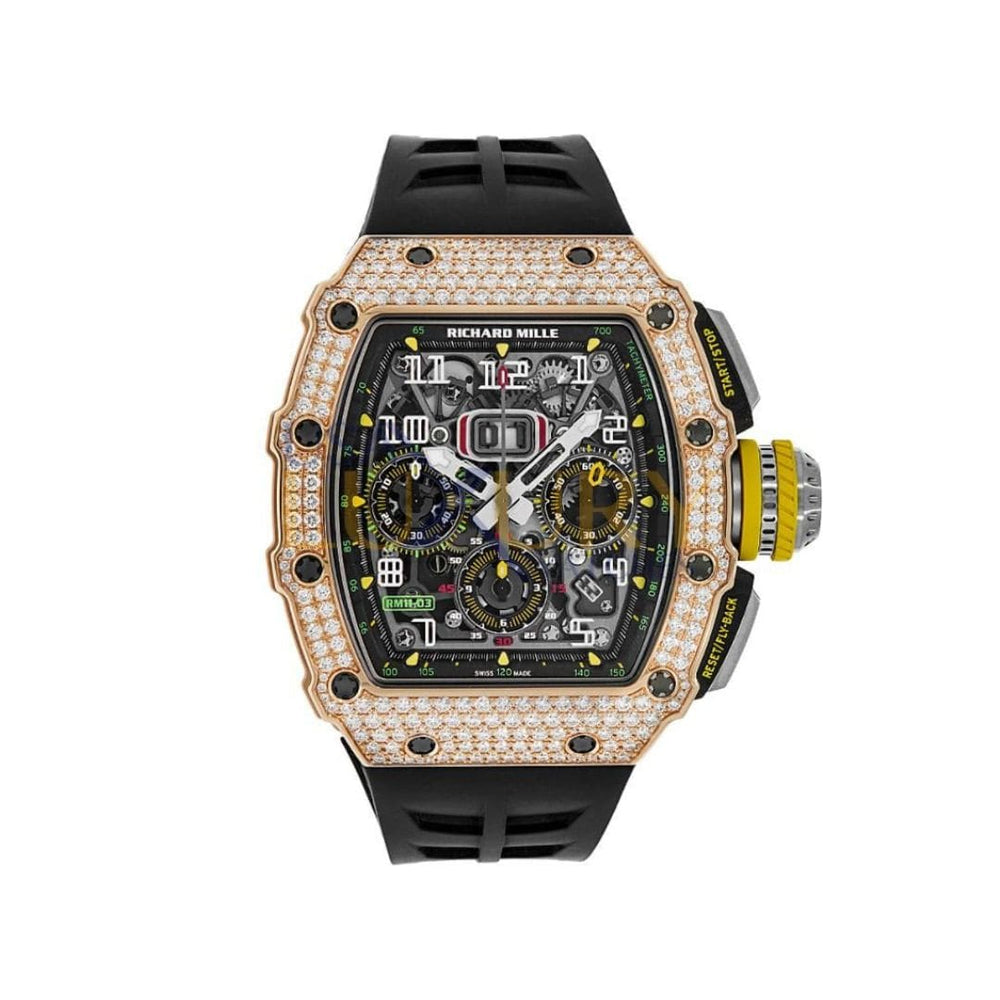 Richard Mille RM 11-03 Flyback Chronograph Diamond Set Rose Gold